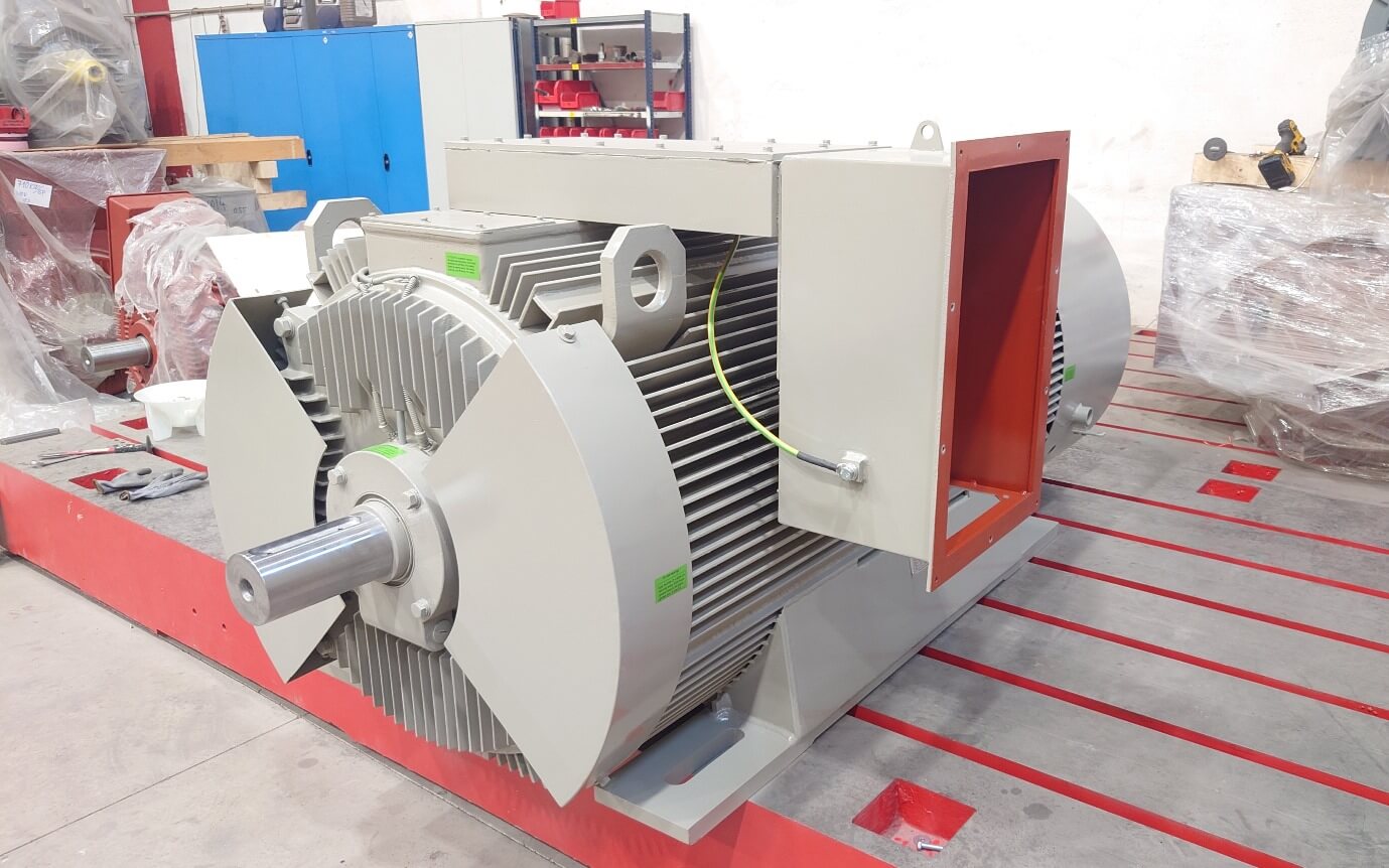 Motor special de medie tensiune cu densitate mare de putere H17R-450X-4 1350kW pentru ventilator